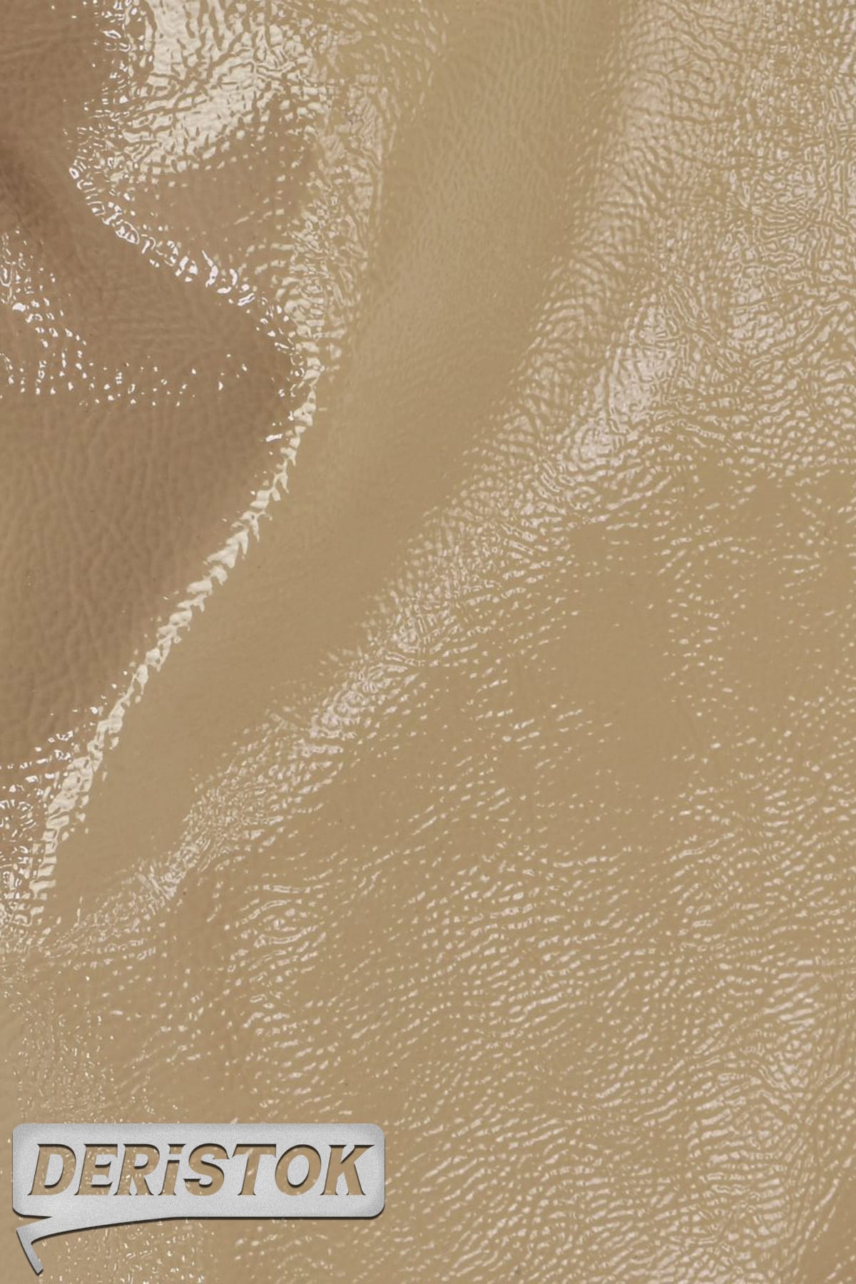 Dana Derisi Rugan Kırışık Koyu Bej - 1